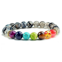 Load image into Gallery viewer, Natural Stone Tiger Eye 7 Chakra Bracelets