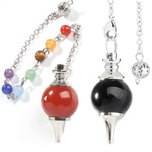 Load image into Gallery viewer, 7 Chakra Reiki Healing Pendulums Natural Stones Pendant