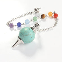 Load image into Gallery viewer, 7 Chakra Reiki Healing Pendulums Natural Stones Pendant