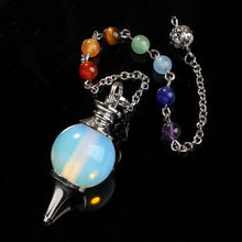 Load image into Gallery viewer, 7 Chakra Reiki Healing Pendulums Natural Stones Pendant