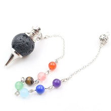Load image into Gallery viewer, 7 Chakra Reiki Healing Pendulums Natural Stones Pendant