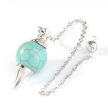 Load image into Gallery viewer, 7 Chakra Reiki Healing Pendulums Natural Stones Pendant