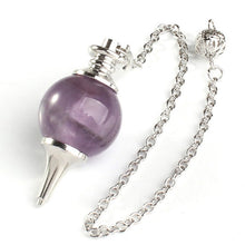 Load image into Gallery viewer, 7 Chakra Reiki Healing Pendulums Natural Stones Pendant
