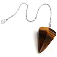 Load image into Gallery viewer, 7 Chakra Reiki Healing Pendulums Natural Stones Pendant