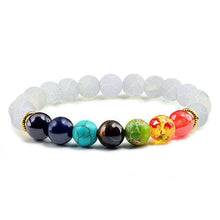 Load image into Gallery viewer, Natural Stone Tiger Eye 7 Chakra Bracelets
